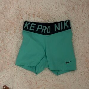 Nike Pro Aqua Shorts with Black Waistband